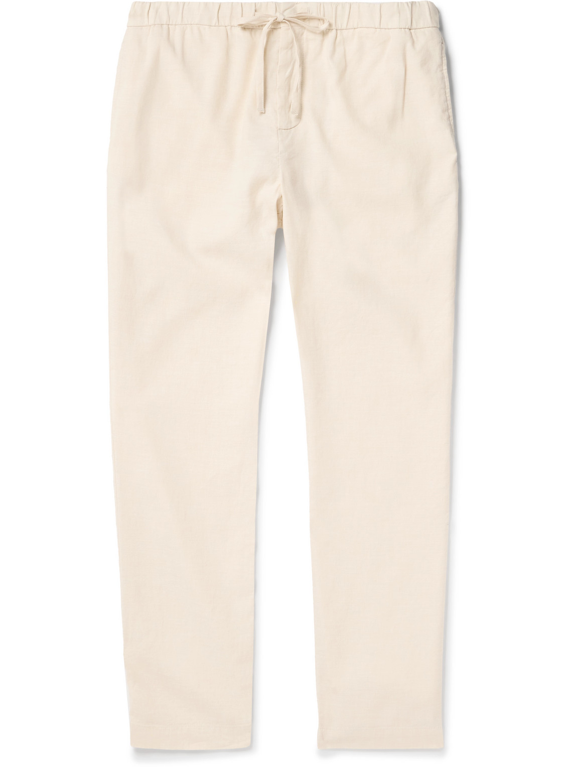 Frescobol Carioca - Oscar Straight-Leg Linen and Cotton-Blend Drawstring Trousers - Men - Neutrals - UK/US 36 von Frescobol Carioca