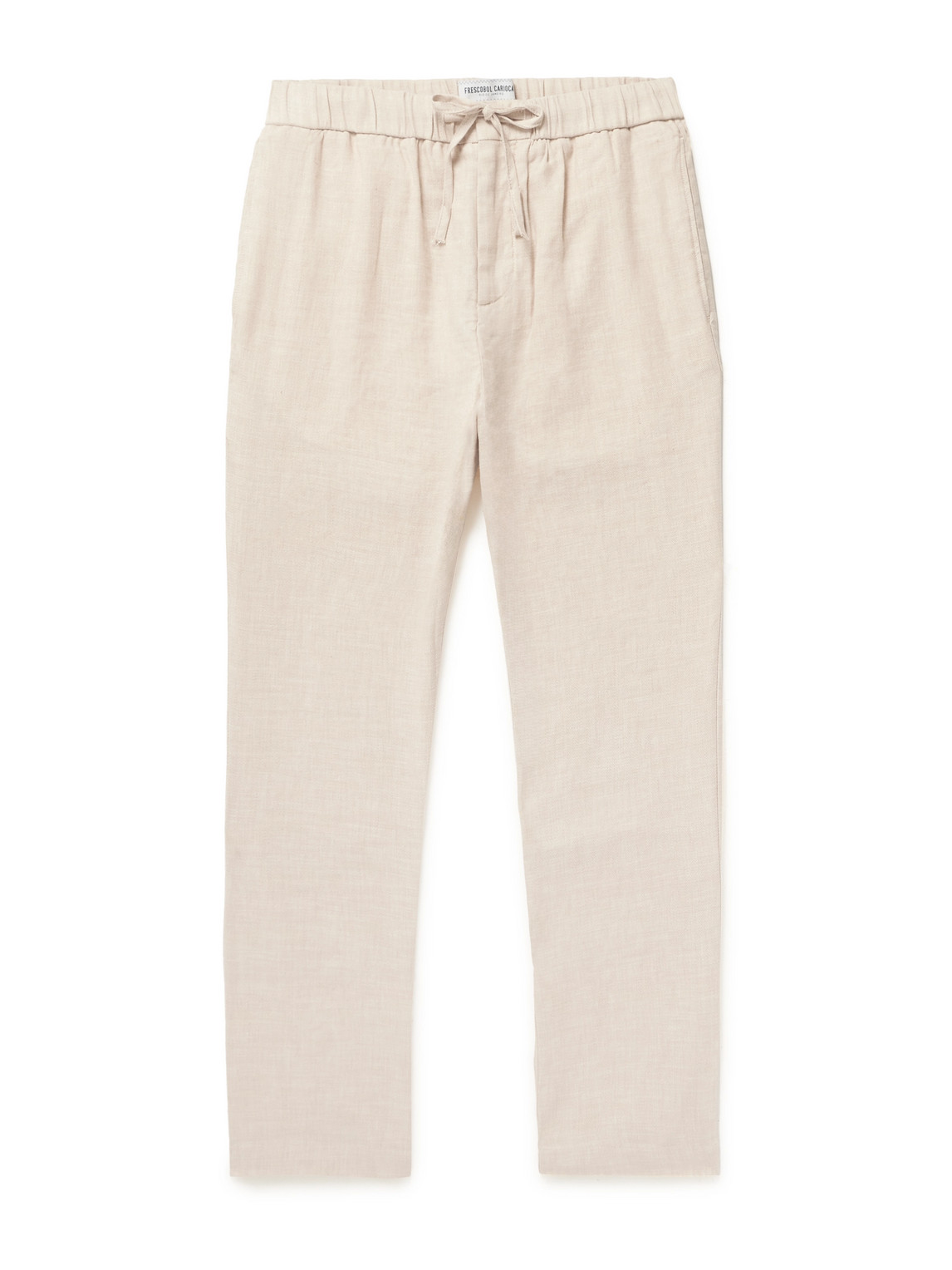 Frescobol Carioca - Oscar Straight-Leg Linen and Cotton-Blend Drawstring Trousers - Men - Neutrals - UK/US 38 von Frescobol Carioca