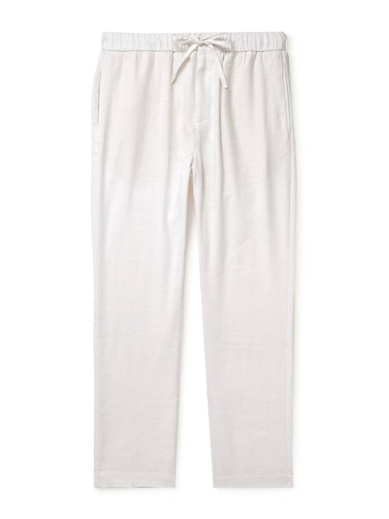 Frescobol Carioca - Oscar Straight-Leg Linen and Cotton-Blend Drawstring Trousers - Men - White - UK/US 34 von Frescobol Carioca