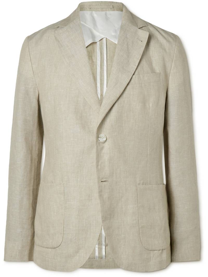 Frescobol Carioca - Paulo Unstructured Linen Suit Jacket - Men - Gray - UK/US 42 von Frescobol Carioca
