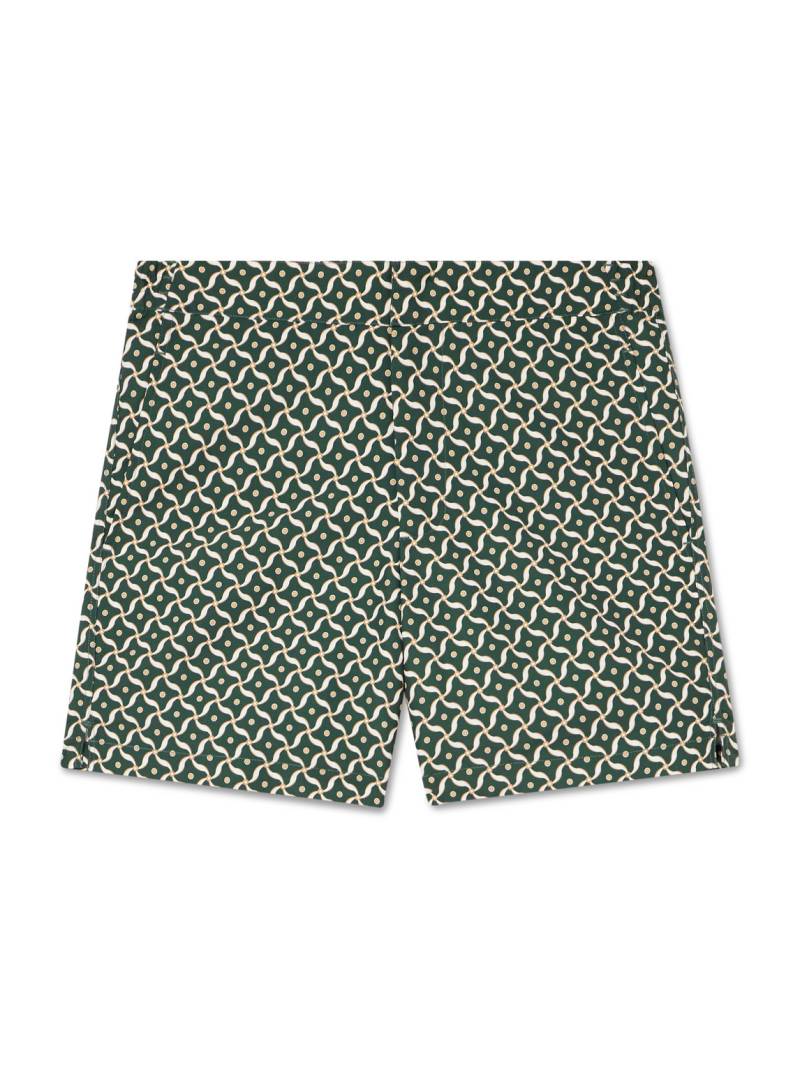 Frescobol Carioca - Porto Straight-Leg Mid-Length Printed Recycled Swim Shorts - Men - Green - UK/US 32 von Frescobol Carioca