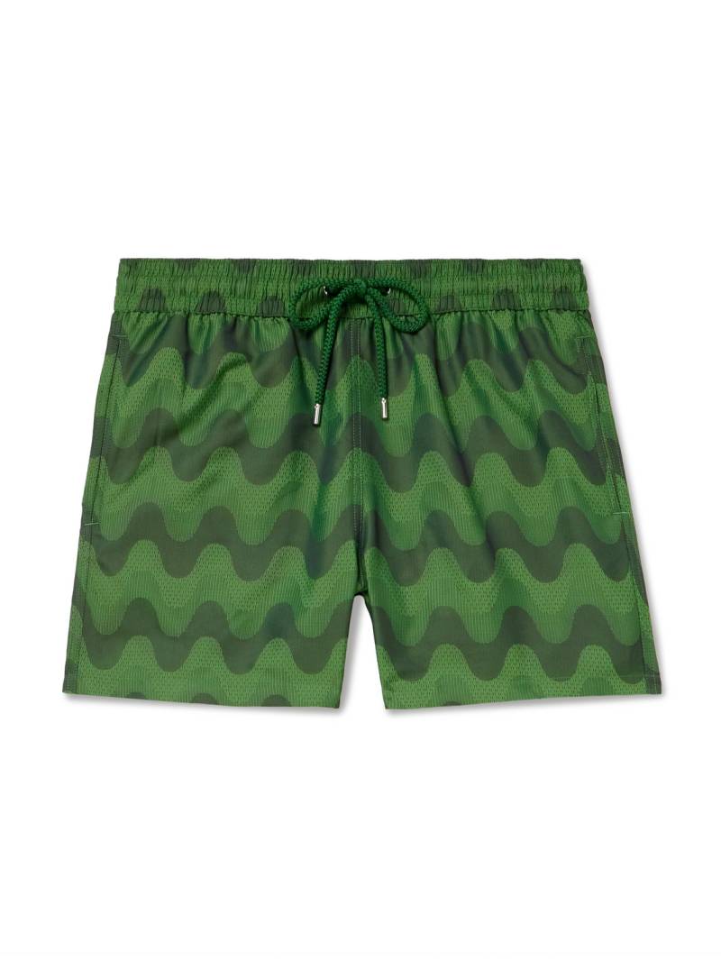 Frescobol Carioca - Rio Straight-Leg Mid-Length Printed Recycled Swim Shorts - Men - Green - L von Frescobol Carioca