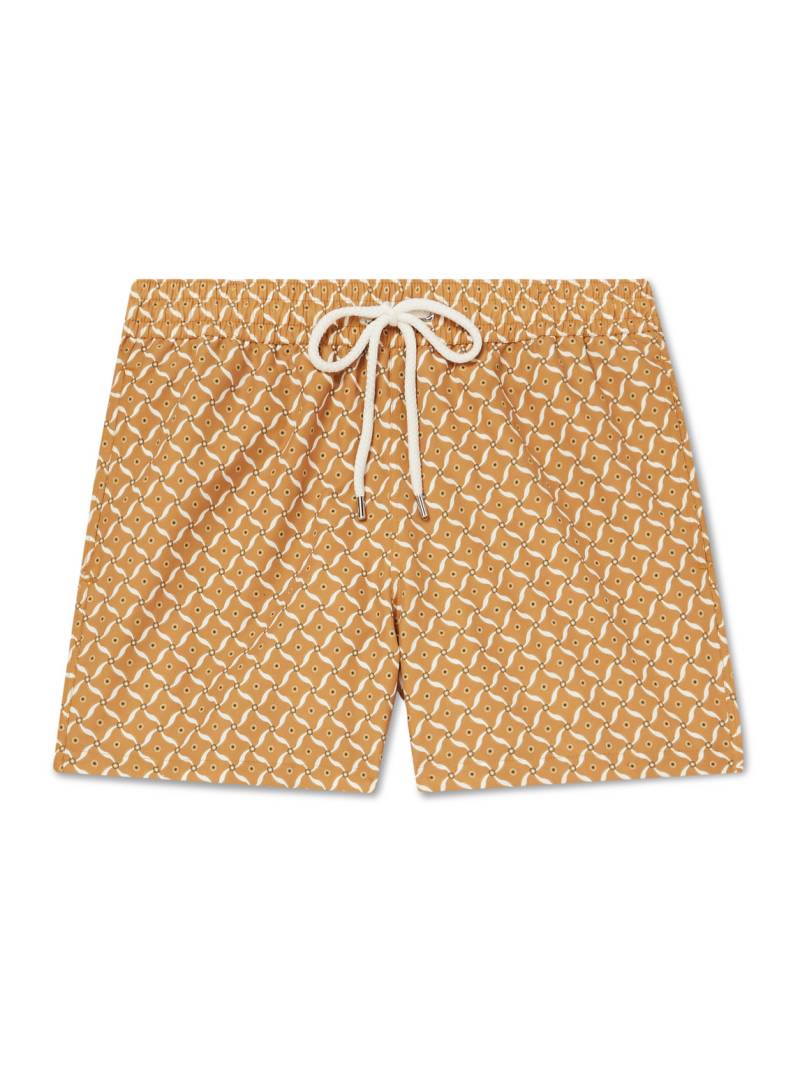Frescobol Carioca - Rio Straight-Leg Mid-Length Printed Recycled Swim Shorts - Men - Neutrals - S von Frescobol Carioca