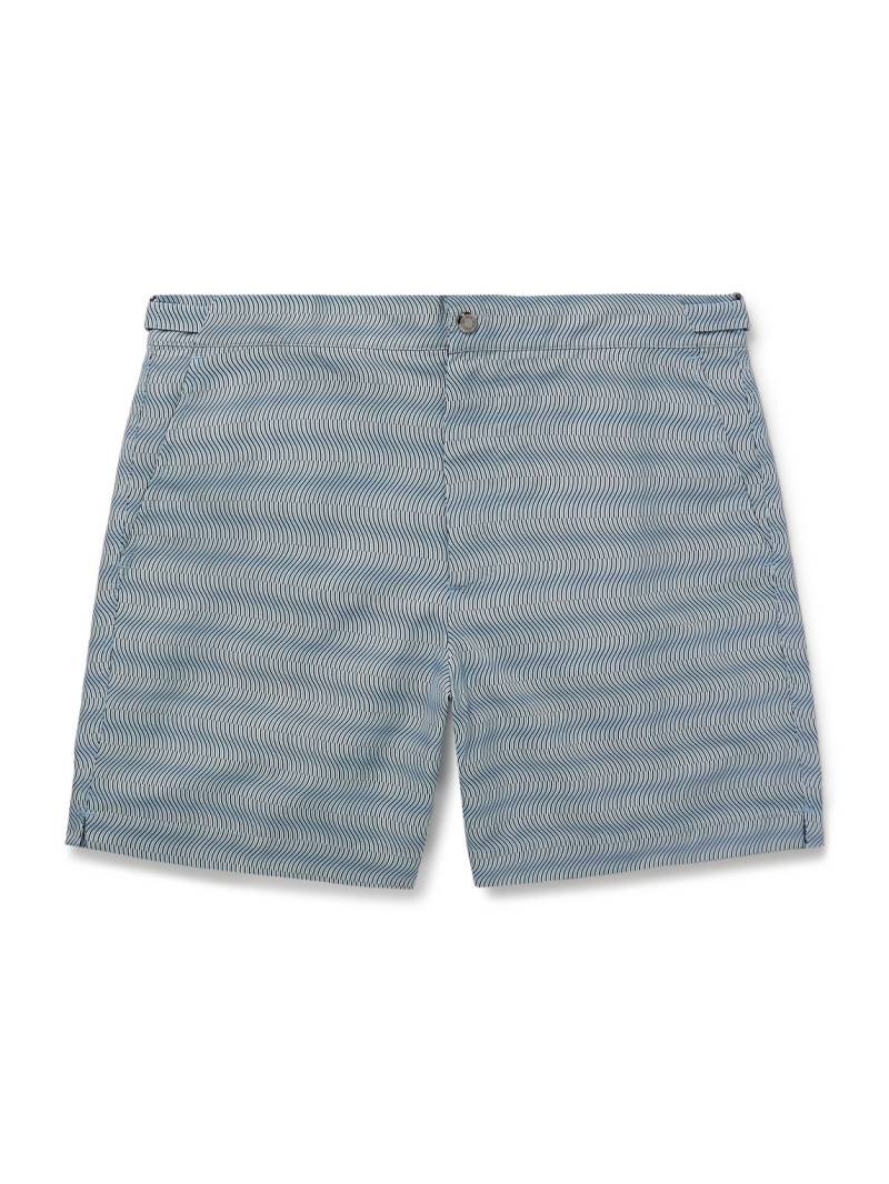 Frescobol Carioca - Rio Straight-Leg Mid-Length Recycled Swim Shorts - Men - Blue - UK/US 28 von Frescobol Carioca