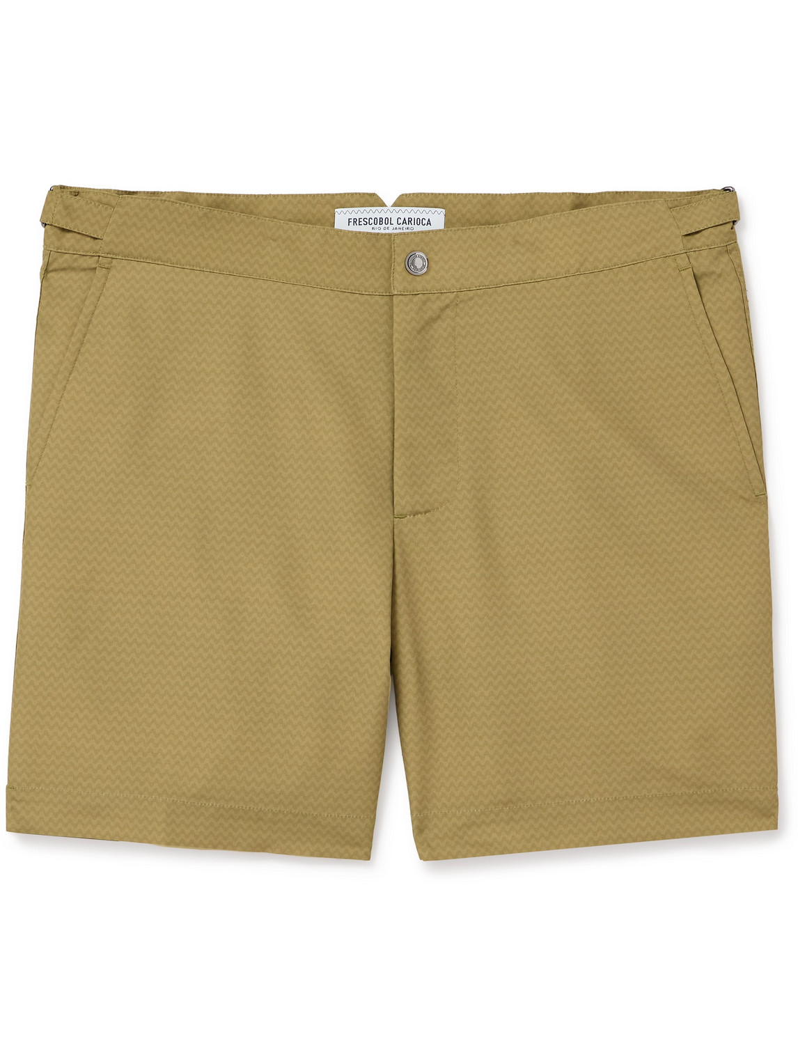 Frescobol Carioca - Rio Straight-Leg Mid-Length Striped Recycled Swim Shorts - Men - Green - UK/US 38 Frescobol Carioca - Rio Straight-Leg Mid-Length Striped Recycled Swim Shorts - Men - Green - UK/US 38 von Frescobol Carioca