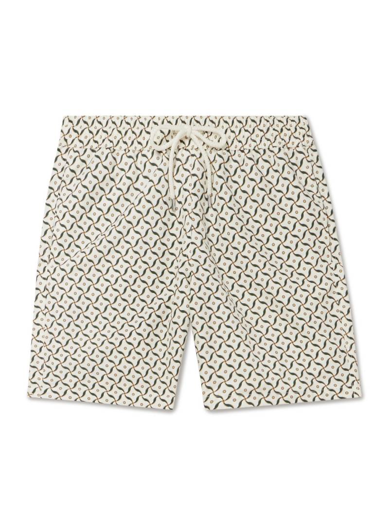 Frescobol Carioca - Santos Straight-Leg Mid-Length Printed Recycled Swim Shorts - Men - Gray - L von Frescobol Carioca