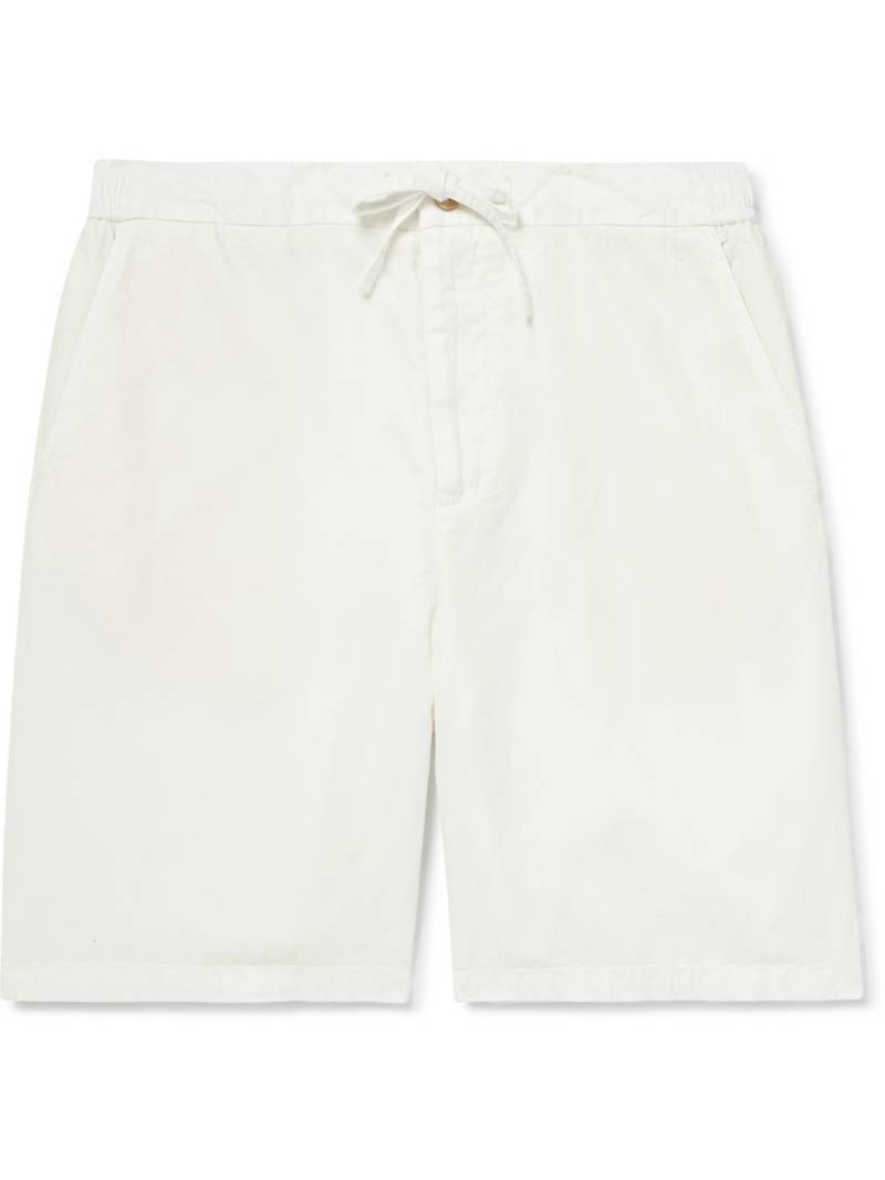 Frescobol Carioca - Sergio Straight-Leg Cotton-Blend Drawstring Shorts - Men - Neutrals - UK/US 30 von Frescobol Carioca