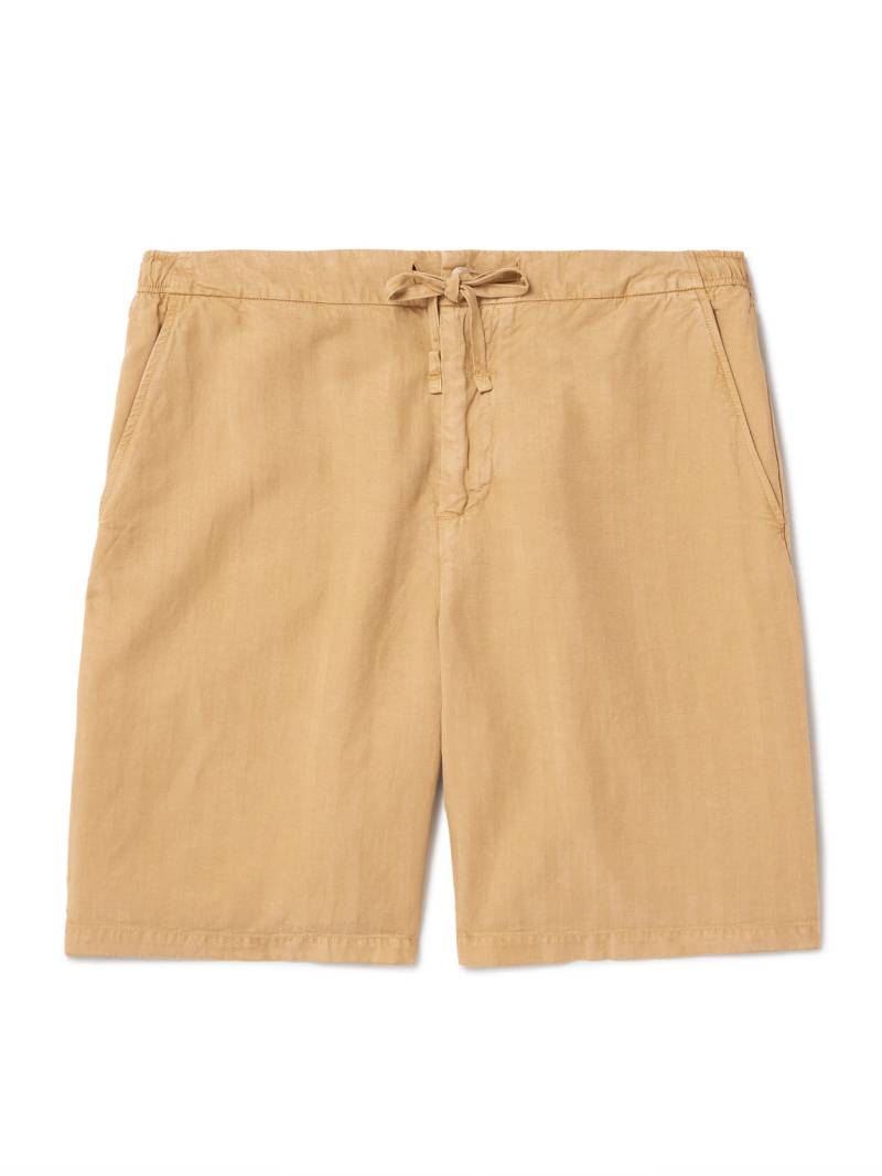 Frescobol Carioca - Sergio Straight-Leg Lyocell, Linen and Cotton-Blend Shorts - Men - Brown - UK/US 32 von Frescobol Carioca