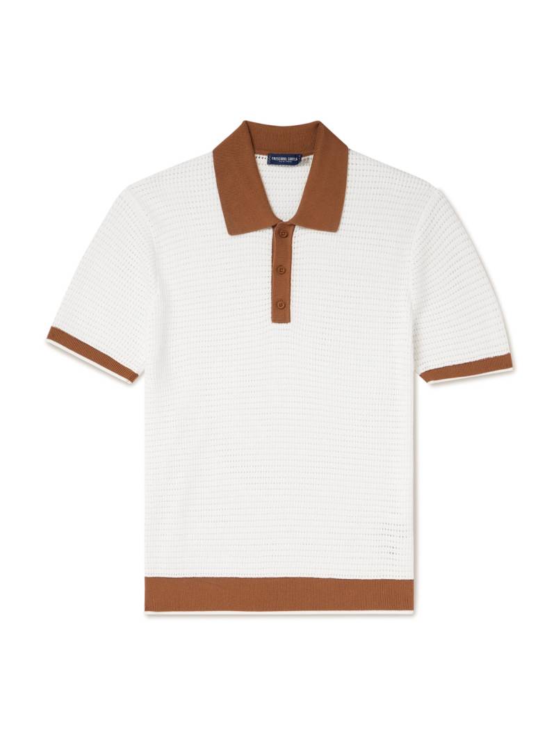 Frescobol Carioca - Vidal Open-Knit Cotton Polo Shirt - Men - White - S von Frescobol Carioca
