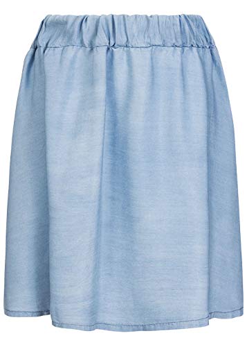 Fresh Lemons Damen Denim Mini Rock Gummibund hell blau Denim von Fresh Lemons Clothing Brand