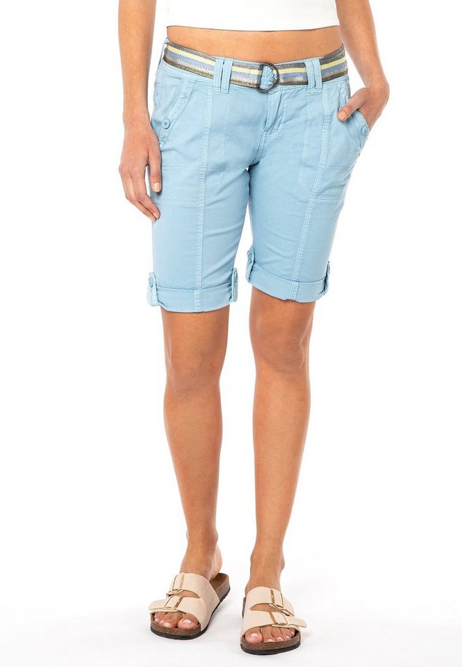 Fresh Made Bermudas Bermuda mit glänzendem Gürtel von Fresh Made