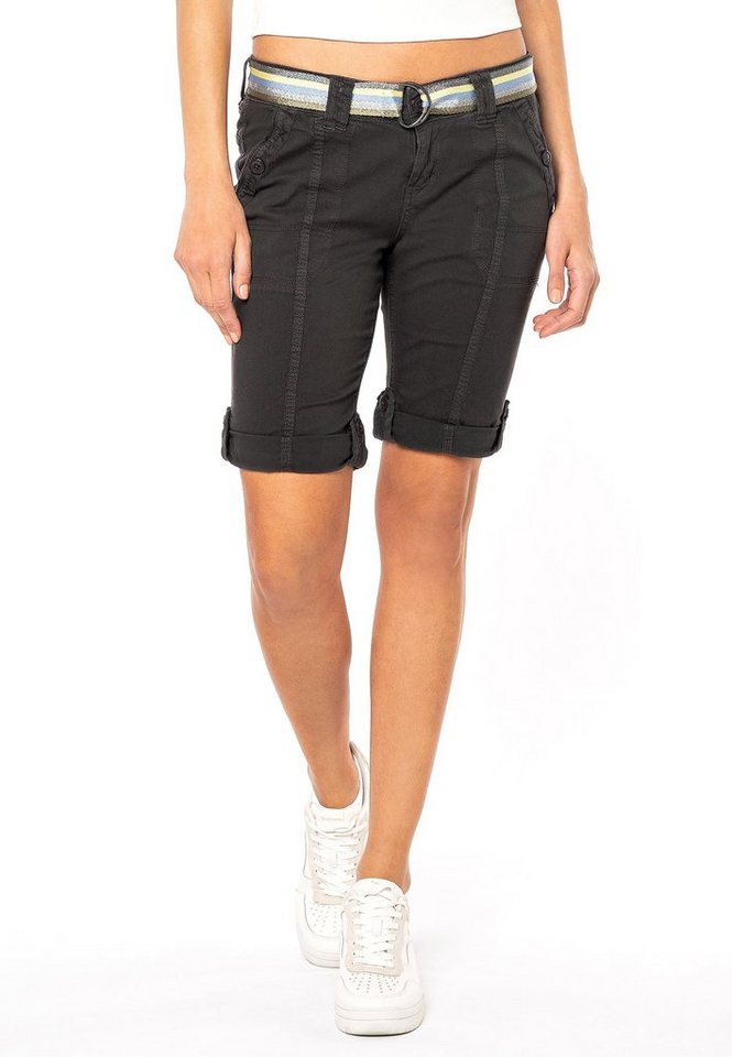 Fresh Made Bermudas Bermuda mit glänzendem Gürtel von Fresh Made