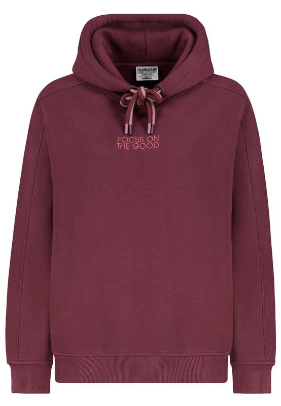 Fresh Made Kapuzenpullover - BASIC HOODIE WITH EMBROIDERY - XS bis XL - für Damen - Größe XL - rot Fresh Made Kapuzenpullover - BASIC HOODIE WITH EMBROIDERY - XS bis XL - für Damen - Größe XL - rot von Fresh Made