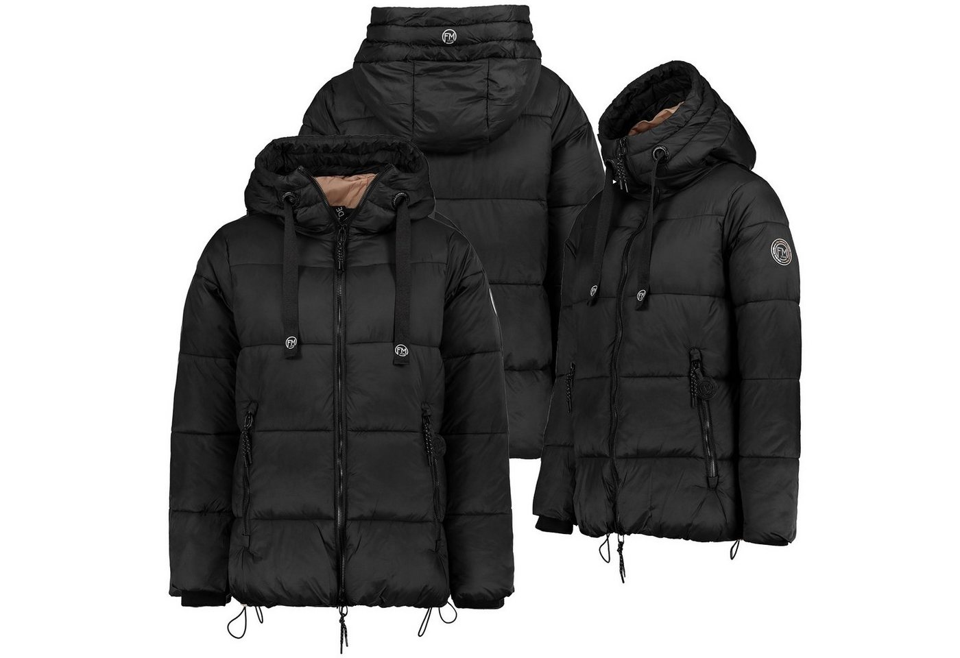 Fresh Made Steppjacke Damen Winter Stepp Jacke Parka Winterjacke Kapuze Gesteppt Stehkragen von Fresh Made