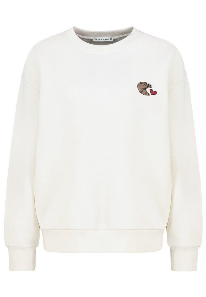 Fresh Made Sweatshirt Damen Pullover langarm bestickt Sweater, Sweatpullover von Fresh Made