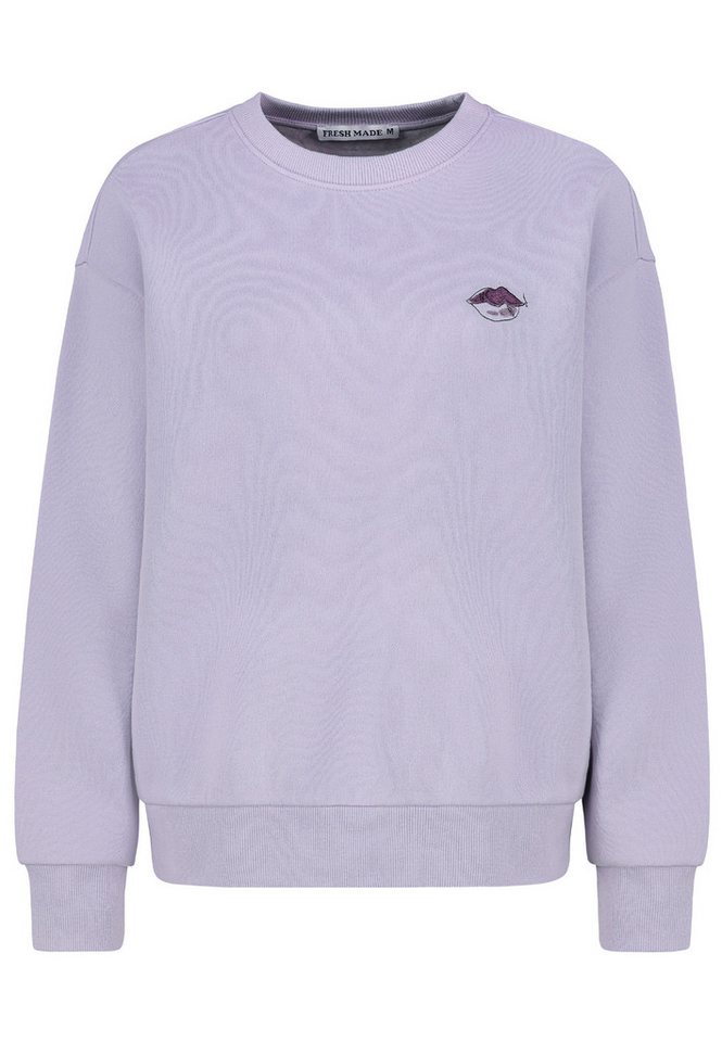 Fresh Made Sweatshirt Damen Pullover langarm bestickt Sweater, Sweatpullover von Fresh Made