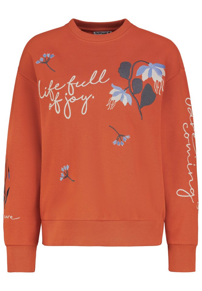 Fresh Made Sweatshirt Damen Pullover langarm bestickt Sweater, Sweatpullover Fresh Made Sweatshirt Damen Pullover langarm bestickt Sweater, Sweatpullover von Fresh Made