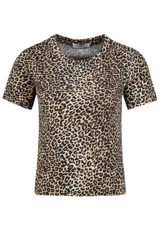 Fresh Made T-Shirt - Ladies T-Shirt - S bis M - für Damen - Größe S - leopard von Fresh Made