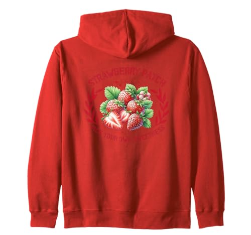 Strawberry Patch Wähle deine eigene Süße Kapuzenjacke Strawberry Patch Wähle deine eigene Süße Kapuzenjacke von Fresh Strawberry Harvest Farm Fields Nature
