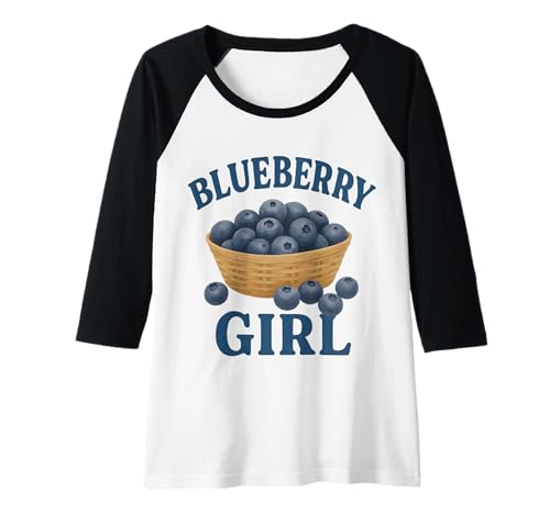 Damen Blaubeerfrucht-ästhetisches Design für Mädchen und Frauen Raglan Damen Blaubeerfrucht-ästhetisches Design für Mädchen und Frauen Raglan von Fresh Summer Blueberries Girly Design
