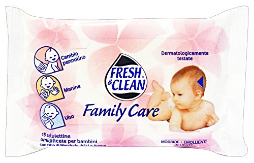 Fresh & Clean Set 12 Fresh & Clean Tücher Baby * 18 St. Family Care – junge Linie von Fresh & Clean
