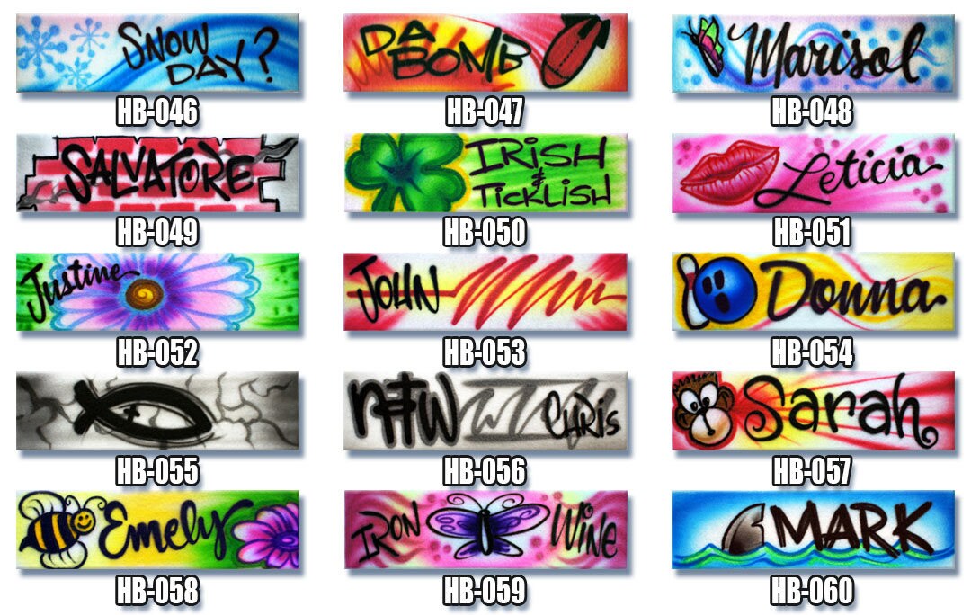 Airbrush Stirnbänder - Custom Dein Name Fußball Softball Geschenk von FreshAirShirts