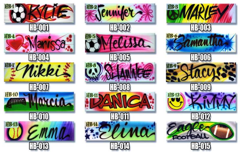 Airbrush Stirnbänder - Custom Dein Name Fußball Softball Geschenk von FreshAirShirts