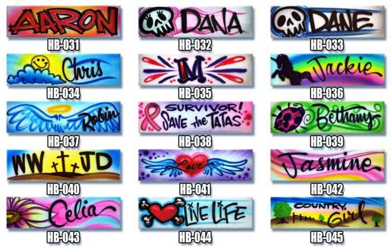 Airbrush Stirnbänder Wunschname Fussball Softball Airbrush Stirnbänder Wunschname Fussball Softball von FreshAirShirts