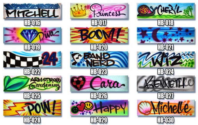 Airbrush Stirnbänder Wunschname Fussball Softball Airbrush Stirnbänder Wunschname Fussball Softball von FreshAirShirts