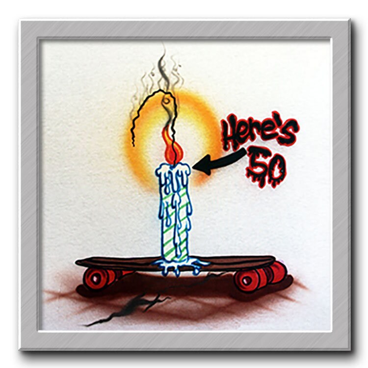 Airbrush T-Shirt Alles Gute Zum 50. Geburtstag Dein Name Jedes Alter Du Wählst Eine Farbe von FreshAirShirts