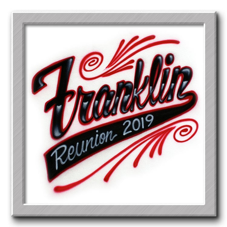 Airbrush T-Shirt Familientreffen Dein Name von FreshAirShirts