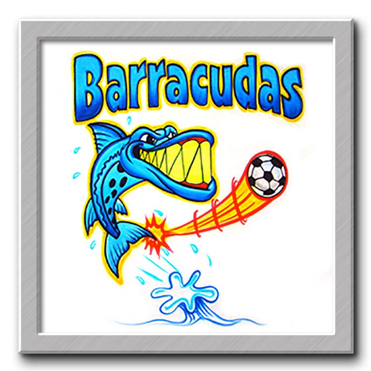 Airbrush T-Shirt - Fußball Barrakudas Personalisiertes Geschenk Individuelles Airbrush T-Shirt - Fußball Barrakudas Personalisiertes Geschenk Individuelles von FreshAirShirts