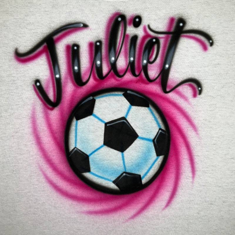 Airbrush T-Shirt Fußball Dein Name Airbrush T-Shirt Fußball Dein Name von FreshAirShirts