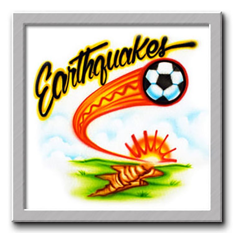Airbrush T-Shirt Fußball Earthquakes Dein Name Airbrush T-Shirt Fußball Earthquakes Dein Name von FreshAirShirts