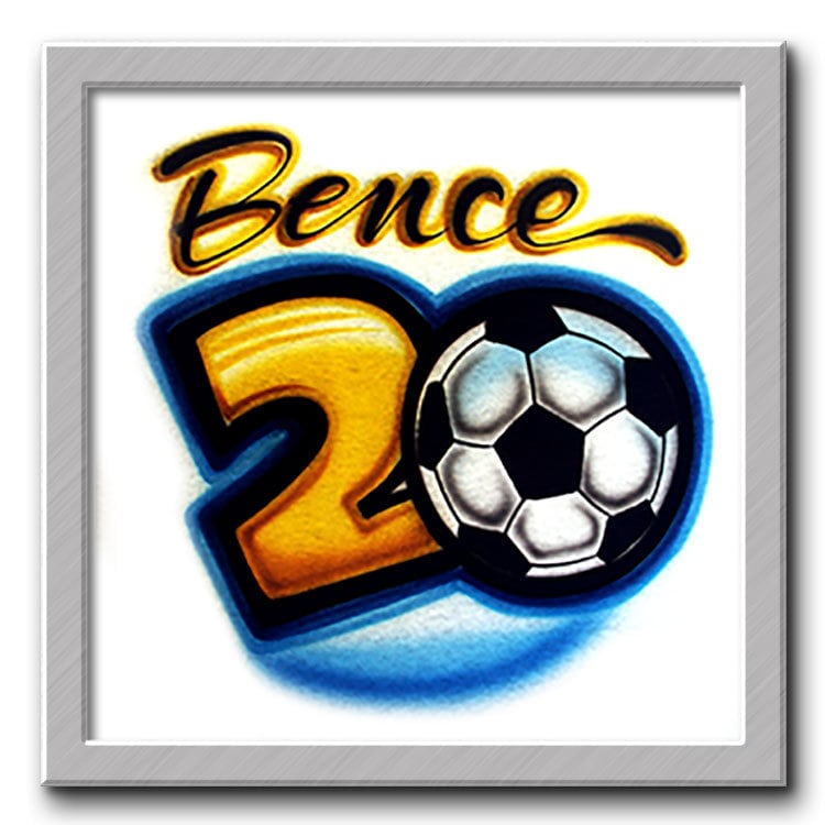 Airbrush T-Shirt - Fußball Name/Nummer Personalisiertes Geschenk Airbrush T-Shirt - Fußball Name/Nummer Personalisiertes Geschenk von FreshAirShirts