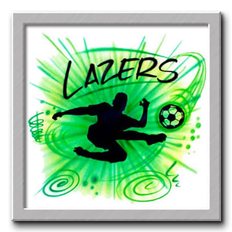 Airbrush T-Shirt Fußballspieler Du Bestimmst Die Worte von FreshAirShirts