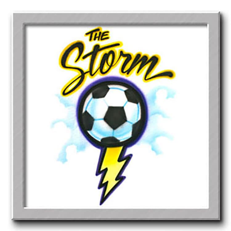 Airbrush T-Shirt Fußballsturm Dein Name von FreshAirShirts