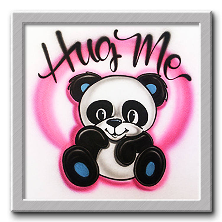 Airbrush T-Shirt Hug Me Panda Deine Name/Wort Airbrush T-Shirt Hug Me Panda Deine Name/Wort von FreshAirShirts