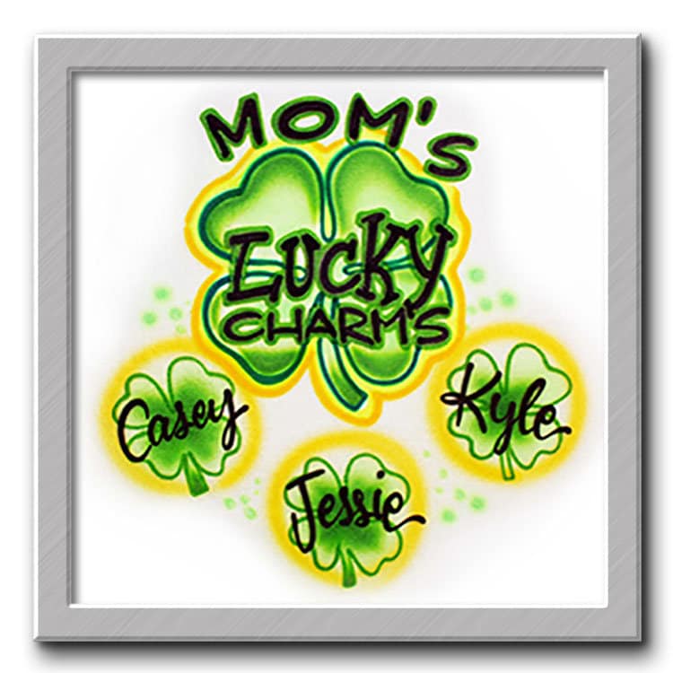 Airbrush T-Shirt Mama Glücksbringer Airbrush T-Shirt Mama Glücksbringer von FreshAirShirts