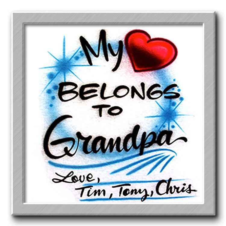 Airbrush T-Shirt Mein Herz Gehört Dem Opa von FreshAirShirts