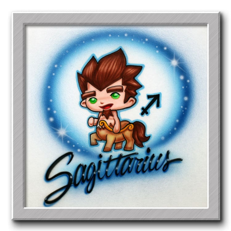 Airbrush T-Shirt Schütze Sternzeichen von FreshAirShirts