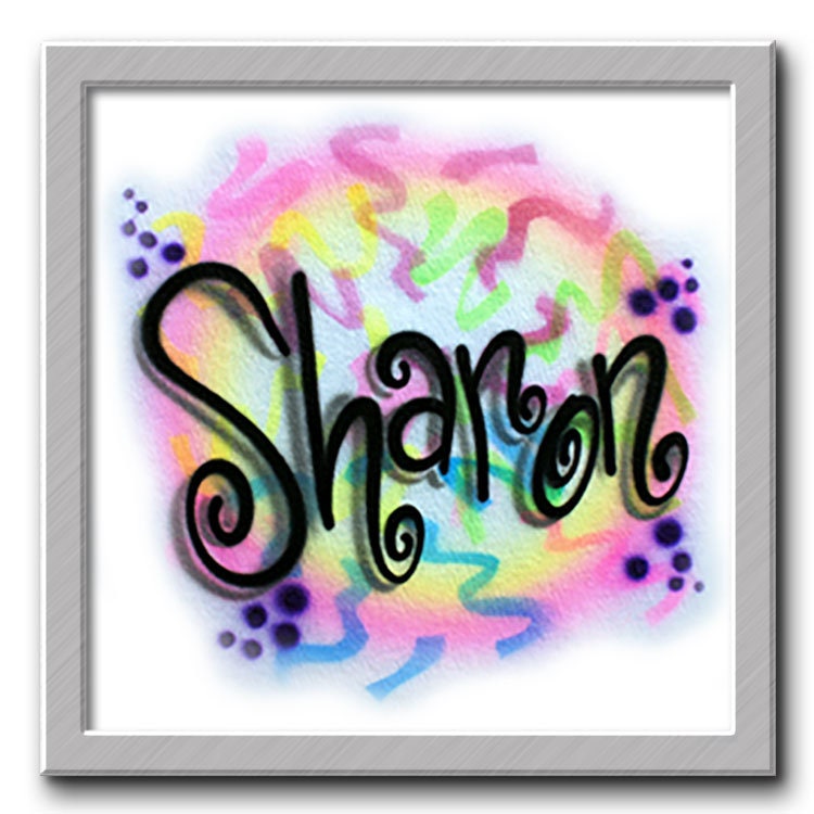 Airbrush T-Shirt Swirly Namen Design Sie Wählen Farben Konfetti Geburtstag Swirls von FreshAirShirts