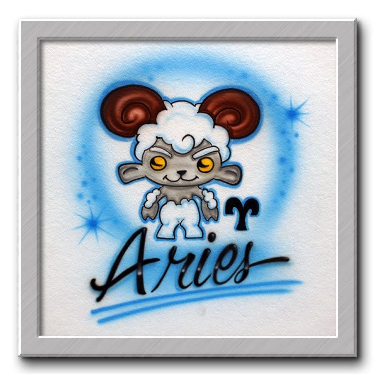 Airbrush T-Shirt Widder Sternzeichen von FreshAirShirts