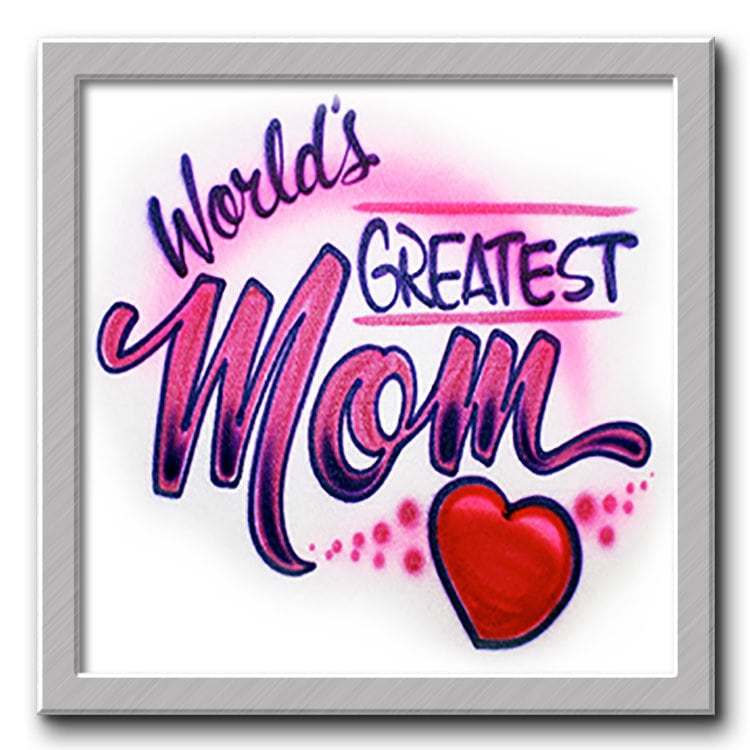 Airbrush T-Shirt World's Greatest Mom Sie Wählen Farbe Airbrush T-Shirt World's Greatest Mom Sie Wählen Farbe von FreshAirShirts