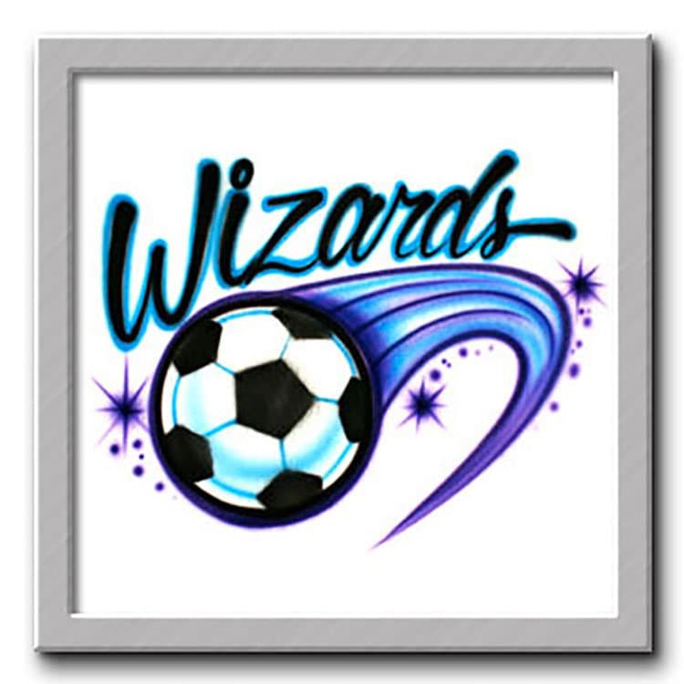 Airbrush T-Shirt - Zauberer Fußball Name Personalisiertes Geschenk Individuelles von FreshAirShirts