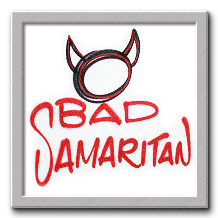 Airbrushed T-Shirt Bad Samaritan Ihr Name Sie Wählen Eine Farbe von FreshAirShirts