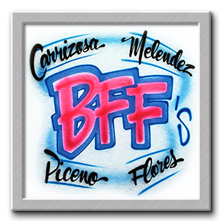 Airbrushed T-Shirt Bff's Farbe Deiner Wahl Airbrushed T-Shirt Bff's Farbe Deiner Wahl von FreshAirShirts