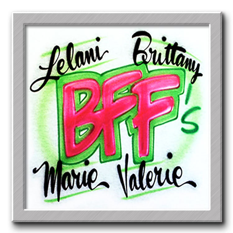 Airbrushed T-Shirt Bff's Farbe Deiner Wahl von FreshAirShirts