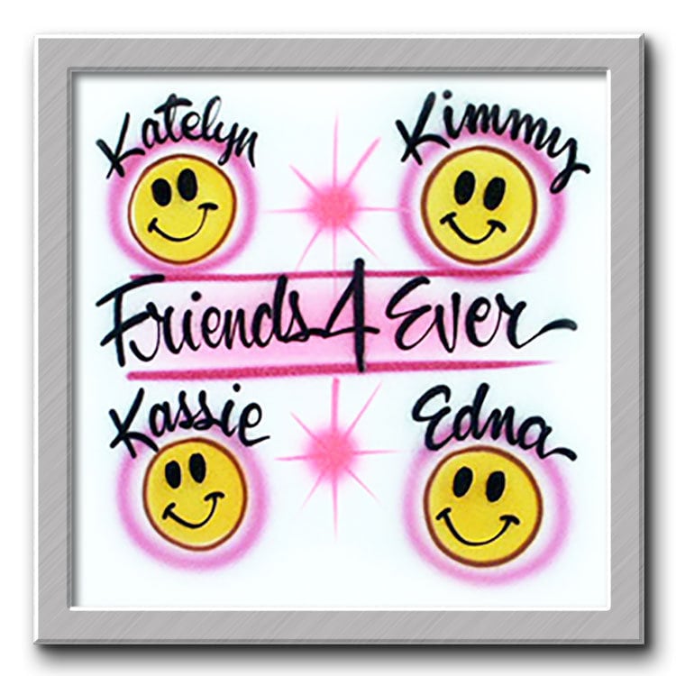 Airbrushed T-Shirt Freunde 4 Ever Farbe Deiner Wahl von FreshAirShirts