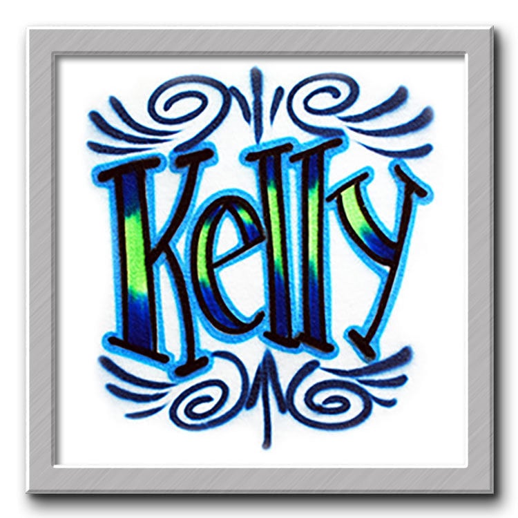 Airbrushed T-Shirt Ihr Name Sie Wählen Eine Farbe von FreshAirShirts